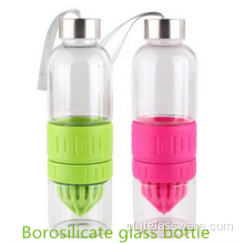 2016 nowych produktów szklana butelka na wodę ze słomką